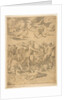 Galatea riding in a shell pulled through the water by dolphins, a cupid below and f…, ca. 1515-27 by Marco Dente