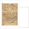 Galatea riding in a shell pulled through the water by dolphins, a cupid below and f…, ca. 1515-27 by Marco Dente