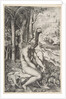 Venus removing a thorn from her left foot while seated on a cloth next to trees, a …, ca. 1515-27 by Marco Dente