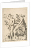Juno, Ceres, and Psyche in the clouds conversing, Juno seated with a peacock at her…, ca. 1515-27 by Marco Dente