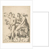 Juno, Ceres, and Psyche in the clouds conversing, Juno seated with a peacock at her…, ca. 1515-27 by Marco Dente