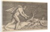 Speculum Romanae Magnificentiae: Naked Man Pursuing a Naiad, ca. 1515-1527 by Marco Dente