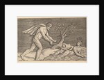 Speculum Romanae Magnificentiae: Naked Man Pursuing a Naiad, ca. 1515-1527 by Marco Dente
