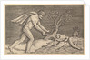 Speculum Romanae Magnificentiae: Naked Man Pursuing a Naiad, ca. 1515-1527 by Marco Dente
