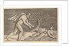 Speculum Romanae Magnificentiae: Naked Man Pursuing a Naiad, ca. 1515-1527 by Marco Dente