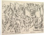 Speculum Romanae Magnificentiae: Roman Soldiers Fortifying their Camp, from Trajan…, 16th century by Marco Dente