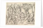 Speculum Romanae Magnificentiae: Roman Soldiers Fortifying their Camp, from Trajan…, 16th century by Marco Dente