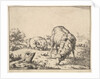 Sheep, from a set of 16 plates, 1664 by Marcus de Bye