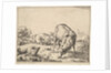 Sheep, from a set of 16 plates, 1664 by Marcus de Bye