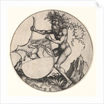 Shield with Stag Held by Wild Man, ca. 1435-1491 by Martin Schongauer