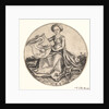 Shield with Swan Held by Woman, ca. 1435-1491 by Martin Schongauer