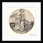 Shield with Swan Held by Woman, ca. 1435-1491 by Martin Schongauer
