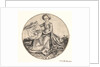 Shield with Swan Held by Woman, ca. 1435-1491 by Martin Schongauer