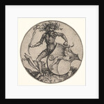 Shield with Greyhound Held by Wild Man, ca. 1435-1491 by Martin Schongauer