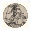 Shield with Greyhound Held by Wild Man, ca. 1435-1491 by Martin Schongauer