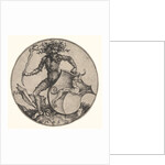 Shield with Greyhound Held by Wild Man, ca. 1435-1491 by Martin Schongauer