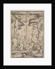 The conversion of the Centurion who flings his arms open before Christ on the cross, 1532 by Master of the Die
