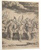 Christ seated on the tomb supported by angels, 1530-60 by Master of the Die