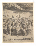 Christ seated on the tomb supported by angels, 1530-60 by Master of the Die