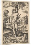 Saint Sebastian tied to a tree pierced by arrows, 1530-60 by Master of the Die