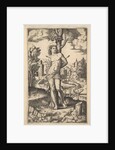 Saint Sebastian tied to a tree pierced by arrows, 1530-60 by Master of the Die