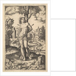 Saint Sebastian tied to a tree pierced by arrows, 1530-60 by Master of the Die