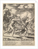 Apollo chasing Daphne who throws her arms up, in the background at right shows the mome…, 1530-60 by Master of the Die