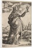 The Magdalene standing facing right, jar held in her raised right hand, 1530-60 by Master of the Die