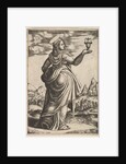 The Magdalene standing facing right, jar held in her raised right hand, 1530-60 by Master of the Die