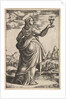 The Magdalene standing facing right, jar held in her raised right hand, 1530-60 by Master of the Die