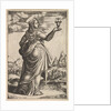 The Magdalene standing facing right, jar held in her raised right hand, 1530-60 by Master of the Die