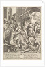 Envy or Avarice at the right being driven from the temple of the Muses by Hercules who …, 1530-60 by Master of the Die