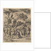 Christ carrying the cross surrounded by soldiers, several on horseback, 1530-60 by Master of the Die