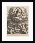 The Assumption of the Virgin, below the apostles surround the tomb, 1530-60 by Master of the Die
