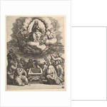 The Assumption of the Virgin, below the apostles surround the tomb, 1530-60 by Master of the Die