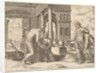 Plate 22: Venus ordering Psyche to sort a heap of grain, from the 'Fable of Psyche', 1530-60 by Master of the Die