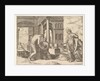 Plate 22: Venus ordering Psyche to sort a heap of grain, from the 'Fable of Psyche', 1530-60 by Master of the Die