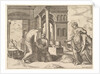 Plate 22: Venus ordering Psyche to sort a heap of grain, from the 'Fable of Psyche', 1530-60 by Master of the Die