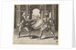 Two gladiators fighting in front of an arch, 1530-60 by Master of the Die