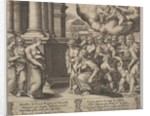 Plate 2: the people rendering divine honors to Psyche, from 'The Fable of Psyche', 1530-60 by Master of the Die
