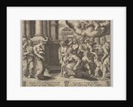 Plate 2: the people rendering divine honors to Psyche, from 'The Fable of Psyche', 1530-60 by Master of the Die