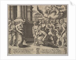 Plate 2: the people rendering divine honors to Psyche, from 'The Fable of Psyche', 1530-60 by Master of the Die