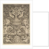 A panel of ornament with a large jar in centre, putti and other figures, 1530-60 by Master of the Die