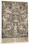 A panel of ornament with a woman holding a vase in centre, 1532 by Master of the Die