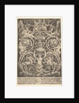 A panel of ornament with a woman holding a vase in centre, 1532 by Master of the Die