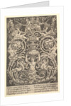 A panel of ornament with a woman holding a vase in centre, 1532 by Master of the Die