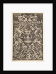 A panel of ornament with putti, goat and other figures, 1530-60 by Master of the Die