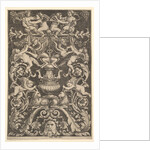 A panel of ornament with putti, goat and other figures, 1530-60 by Master of the Die