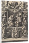The Coronation of the Virgin, at lower left stands St John the Baptist, at lower right …, 1530-60 by Master of the Die