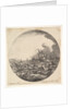 Tempest in a roundel composition, at left waves toss a small ship occupied by seven…, ca. 1625-60 by Matthijs van Plattenberg